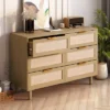 43.31" 6-Drawer Rattan Dresser For Living Room And Bedroom - ModernLuxe 2 43.31" 6-Drawer Rattan Dresser For Living Room And Bedroom - ModernLuxe -ModernLuxe GUEST 1c52c978 1592 415f a195 d163d640f76d