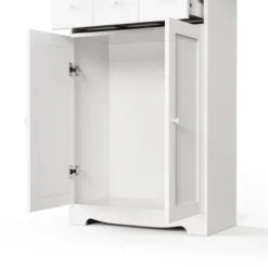 3-Tier Modern Home Office Large Storage Bookshelf With LED Lights, White - ModernLuxe -ModernLuxe GUEST 1c5306c2 84b3 4c80 915a f5f81d8f250d