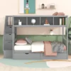 Twin Over Full Bunk Bed With Shelves, Storage Staircase And 2 Drawers - ModernLuxe -ModernLuxe GUEST 1c71c38b b111 4c30 ae7f 75df92f01ca7