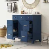 36" Bathroom Cabinet With Sink, Soft Close Doors And Drawers, Navy Blue - ModernLuxe -ModernLuxe GUEST 1cefc8db 068f 404f 98a6 07e9b921ce42