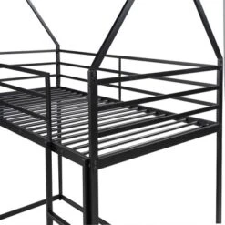 Twin Over Twin House Bunk Bed With Ladder And Slide - ModernLuxe -ModernLuxe GUEST 1db80995 d468 487f a460 fec5bd6117a5
