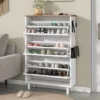 Narrow Design Shoe Cabinet With 3 Flip Drawers, 3 Hooks And Adjustable Panels - ModernLuxe 1 Narrow Design Shoe Cabinet With 3 Flip Drawers, 3 Hooks And Adjustable Panels - ModernLuxe -ModernLuxe GUEST 1e99ac68 a9ce 4bf8 9afa cb66b0ad54ed