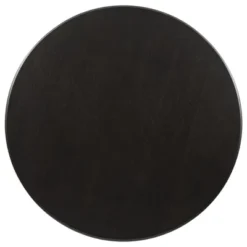 5-Piece Kitchen Dining Table Set Round Table With Bottom Shelf And 4 Upholstered Chairs, Espresso+Beige-ModernLuxe -ModernLuxe GUEST 1edb66cb 22d9 4954 9114 ab39bdf063ef