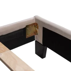 Queen Size Velvet Upholstered Platform Bed, Box Spring Required - ModernLuxe -ModernLuxe GUEST 1f3585a4 4561 49af a5ed 0b906260cb40