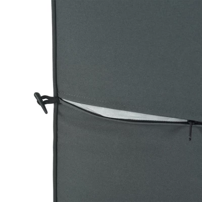 5-Piece Patio Rattan Dining Table Set , Counter Height PE Wicker Square Table Set With Storage Shelf And 4 Padded Stools, Gray-ModernLuxe 13 5-Piece Patio Rattan Dining Table Set , Counter Height PE Wicker Square Table Set With Storage Shelf And 4 Padded Stools, Gray-ModernLuxe - Image 12