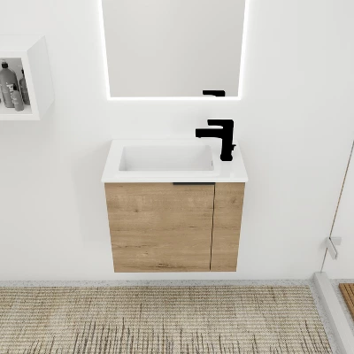 22" Bathroom Vanity With Sink, Soft Close Door And Floating Mount Design - ModernLuxe 4 22" Bathroom Vanity With Sink, Soft Close Door And Floating Mount Design - ModernLuxe - Image 2