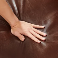 PU Leather Metal Frame Armchair With Non-slip Adsorption Feet And Back Cushion - ModernLuxe -ModernLuxe GUEST 20799049 eda0 42b8 9890 6cccb0f4aa81