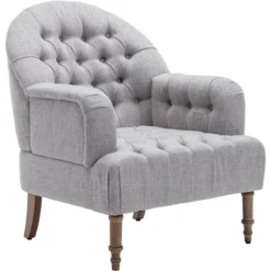 Mid Century Button-Tufted Upholstered Accent Chair Set With Linen Fabric And Ottoman-ModernLuxe 23 Mid Century Button-Tufted Upholstered Accent Chair Set With Linen Fabric And Ottoman-ModernLuxe -ModernLuxe GUEST 2089dcf9 d270 49f2 8cb3 d93dd90dee93