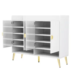 11-Tier Modern Wood Shoe Cabinet With Adjustable Shelves - ModernLuxe -ModernLuxe GUEST 20aae3ea 8621 4208 b336 b55705c65e92