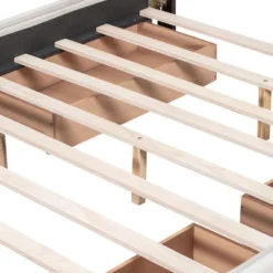 Upholstered Queen Size Platform Bed With Classic Headboard And 4 Drawers-ModernLuxe -ModernLuxe GUEST 21301978 1c4d 44c7 93cb bb233e958409