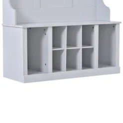 39.4" 3-in-1 Design Hall Tree With 6 Hooks, Coat Hanger And Entryway Storage Bench - ModernLuxe -ModernLuxe GUEST 22f83b6a b48a 4249 8680 a8dd3fcc59a6