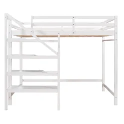 Full Size Loft Bed With Staircase And Safety Guardrails Gray/White-ModernLuxe 20 Full Size Loft Bed With Staircase And Safety Guardrails Gray/White-ModernLuxe -ModernLuxe GUEST 2476148a 09e1 40ba 8145 ee065c45feb8