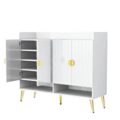 11-Tier Modern Wood Shoe Cabinet With Adjustable Shelves - ModernLuxe -ModernLuxe GUEST 24800181 9fe9 4b74 92d5 8d1c26264992