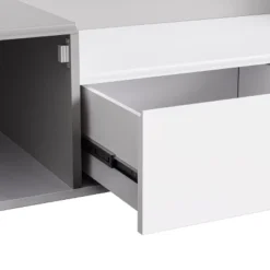 Modern TV Stand For 70" TV With Large Storage And Magnetic Doors, White - ModernLuxe -ModernLuxe GUEST 2563a89a cfb1 47a5 a0b1 25c3ac4ef7eb