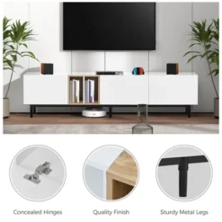 Modern TV Stand For TVs Up To 80'', Entertainment Center With Large Storage Cabinet-ModernLuxe -ModernLuxe GUEST 25e686dd 518f 4b93 9bca afcdf04eaece