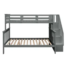 Twin-Over-Full Bunk Bed With Storage Stairs And Guard Rail - ModernLuxe -ModernLuxe GUEST 26f2b195 1d70 4ae6 95f0 5e2c89e56094