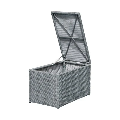 10 PCS Patio PE Rattan Half Round Conversation Set, Outdoor All-weather Wicker Sectional Sofa Set, Light Gray-ModernLuxe 14 10 PCS Patio PE Rattan Half Round Conversation Set, Outdoor All-weather Wicker Sectional Sofa Set, Light Gray-ModernLuxe - Image 12