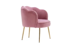 Modern Shell Shape Armchair Accent Chair With Gold Legs-ModernLuxe -ModernLuxe GUEST 28463db4 1985 43c6 a198 5524622ed927
