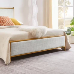 Classic Upholstered Platform Bed With Metal Frame And Solid Wood Ribs, Light Gray-ModernLuxe 12 Classic Upholstered Platform Bed With Metal Frame And Solid Wood Ribs, Light Gray-ModernLuxe -ModernLuxe GUEST 28986b48 dcad 4020 9ff2 c167986ac5b8