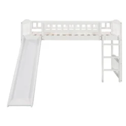 Twin Size Loft Bed With Slide And Ladder - ModernLuxe -ModernLuxe GUEST 28c3fd73 370d 4fc1 a527 9a0380bed031