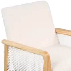 Mid-Century Velvet Upholstered Accent Chair, Armchair With Rattan Mesh-ModernLuxe 26 Mid-Century Velvet Upholstered Accent Chair, Armchair With Rattan Mesh-ModernLuxe -ModernLuxe GUEST 29bc5d19 c67e 4c74 94d7 6935507f8867