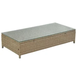 3 PCS Outdoor Rattan Patio Sectional Sofa Set With Adjustable Chaise Lounge Frame And Tempered Glass Table-ModernLuxe -ModernLuxe GUEST 2ac4cc1f 6b8b 47aa b263 9aaa2198457b