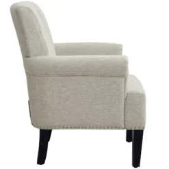 Accent Rivet Tufted Polyester Armchair-ModernLuxe -ModernLuxe GUEST 2adb9960 f84c 4dbf 8513 8621352f1d90