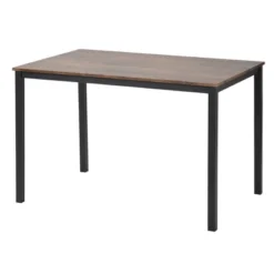 Modernluxe 5-Piece Wooden Dining Set With Metal Frame And 4 Ergonomic Chairs Brown-Industrial -ModernLuxe GUEST 2b1e0533 bf4f 4b07 873a df09ea79a933