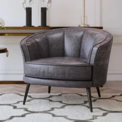Upholstered Accent Barrel Chair-ModernLuxe 21 Upholstered Accent Barrel Chair-ModernLuxe -ModernLuxe GUEST 2b841740 fc22 449c 9ae8 0e828888e911
