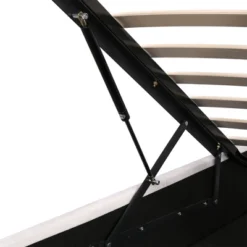 Upholstered Bed With LED Light, Bluetooth Player And USB Charging, Hydraulic Storage Bed In Velvet Fabric-ModernLuxe -ModernLuxe GUEST 2c474e3d 4df4 4929 9d92 8d324fa1f444