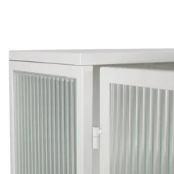 23.62" Glass Door Wall Cabinet With 2-Tier Enclosed Storage, Open Shelves And Towel Rack, White - ModernLuxe -ModernLuxe GUEST 2c7a67dd 7f16 4290 bcdb 835effadb81e