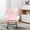 Upholstered Rocking Accent Chair With High Backrest And Armrests-ModernLuxe -ModernLuxe GUEST 2c7add88 b917 461a 8f56 f77362e4f934