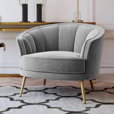 Upholstered Accent Barrel Chair-ModernLuxe 12 Upholstered Accent Barrel Chair-ModernLuxe - Image 10