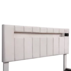 Upholstered Bed With LED Light, Bluetooth Player And USB Charging, Hydraulic Storage Bed In Velvet Fabric-ModernLuxe -ModernLuxe GUEST 2d8b3e9b ca6a 4691 b5a8 f7a204edb7a6