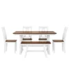 Farmhouse 6-Piece Wood Dining Table Set With Long Bench And 4 Dining Chairs-ModernLuxe -ModernLuxe GUEST 2db72974 1ac9 415c 8c71 29ec012ebfd2