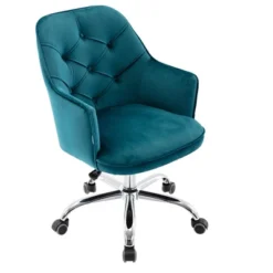 Modern Velvet Home Office Swivel Shell Chair-ModernLuxe -ModernLuxe GUEST 2dbce268 eb82 4c0f 8e14 a306ec3983a6