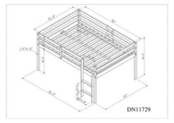 Full Size Wood Loft Bed With Ladder-ModernLuxe -ModernLuxe GUEST 2ec3fd44 40de 46f9 b7d2 98dc841dd47c