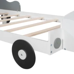 Twin Size Car-Shaped Wooden Platform Bed With Storage Shelf-ModernLuxe -ModernLuxe GUEST 2f4893b5 ccc4 476e 8d8d 282d18219675