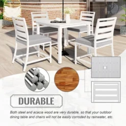 Outdoor Four-Seat Dining Set For Patios, Balconies And Lawns - ModernLuxe -ModernLuxe GUEST 2fb4fc8a 59ca 4de3 90f1 965aea5bae11