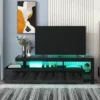 Modern TV Stand For TVs Up To 70'', UV High Gloss Surface Entertainment Center With DVD Shelf-ModernLuxe -ModernLuxe GUEST 30c6e75f 3da7 4ffc a9c6 cca38df73dc8