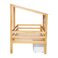 Twin Size House Low Loft Bed With Two Storage Drawers - ModernLuxe -ModernLuxe GUEST 31033ec7 1554 4407 b687 71892faf774d