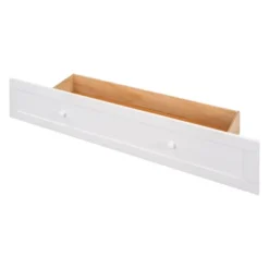 Queen Size Mobile Murphy Bed With Drawer And Little Shelves On Each Side, White - ModernLuxe -ModernLuxe GUEST 3197daa8 9203 4478 ae75 f029af0abc9e