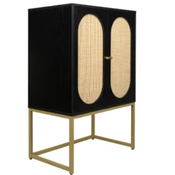 Natural Rattan 2 Door High Cabinet With Built-In Adjustable Shelves - ModernLuxe -ModernLuxe GUEST 320e1131 a39e 4698 971f e35175e824f9