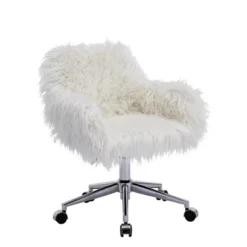 Modern Faux Fur Home Office Chair, Swivel Fluffy Vanity Chair-ModernLuxe -ModernLuxe GUEST 32e1c081 46cf 48d2 8cf0 9b9584b7694f