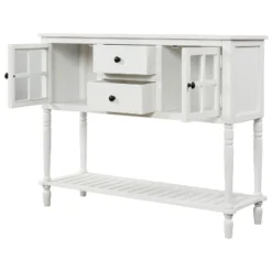 Farmhouse Double Door Console Table With Bottom Shelf And Drawers-ModernLuxe -ModernLuxe GUEST 339a85cc 00d7 4f57 bccd fce9ca62b9b3