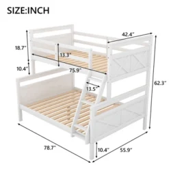 Twin Over Full Bunk Bed With Ladder And Safety Guardrail-ModernLuxe -ModernLuxe GUEST 34734494 1d79 4128 9da8 dc324b4ef01f