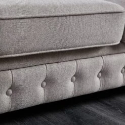 Chesterfield Linen Tufted Nailhead Upholstered Sofa With Wooden Legs - ModernLuxe -ModernLuxe GUEST 351d9775 4422 48cc aa11 5307bcb18d93