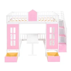 Full-Over-Full Bunk Bed With Changeable Table, Separable Bunk Bed Turn Into Upper Bed And Down Desk-ModernLuxe 22 Full-Over-Full Bunk Bed With Changeable Table, Separable Bunk Bed Turn Into Upper Bed And Down Desk-ModernLuxe -ModernLuxe GUEST 35aa25de c017 4446 9353 0fb5f79a7fde