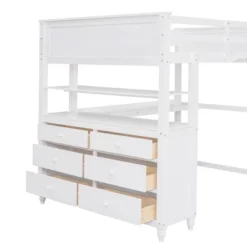 Full Size Wooden Loft Bed With Drawers, Shelves And Desk - ModernLuxe 19 Full Size Wooden Loft Bed With Drawers, Shelves And Desk - ModernLuxe -ModernLuxe GUEST 35b2357b 3e56 46de 89e9 0b48c26ab29d