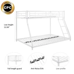 Twin Over Full Metal Bunk Bed With Ladder - ModernLuxe -ModernLuxe GUEST 3645356e 53b7 448b a519 f2f3f3d8941d